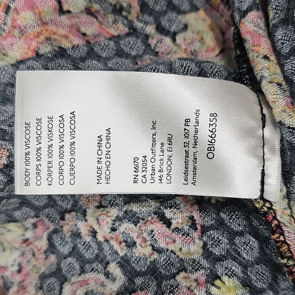 Free People Desert Flower Patched Maxi Dress XS Multicolor V-neck Flowy Boho - Picture 8 of 10